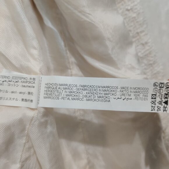 Zara Womens Cotton Tweed Long Sleeve Double Breasted Blazer size XL - Picture 15 of 15